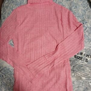 Nwt Zenana Outfitters Soft Pink Knit Turtleneck Top Various Sizes